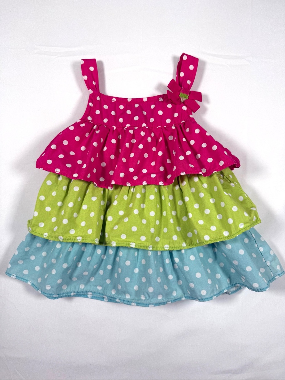 GYMBOREE Girls Ice Cream Sweetie Tiered Polka Dot Dress 4T 2012 Preppy Cottage